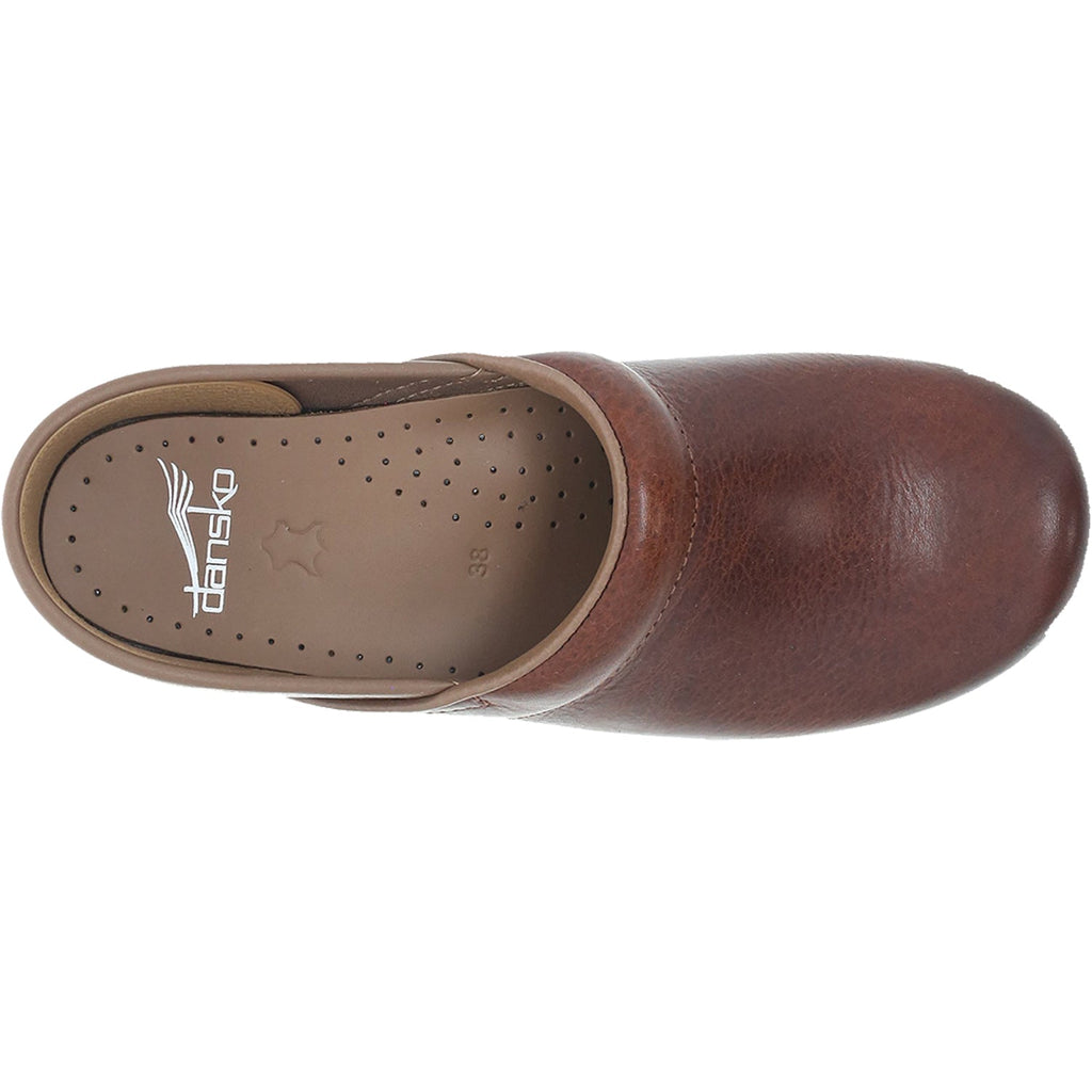 Dansko Professional Women's Closed Back Clogs Saddle Full Grain Leather