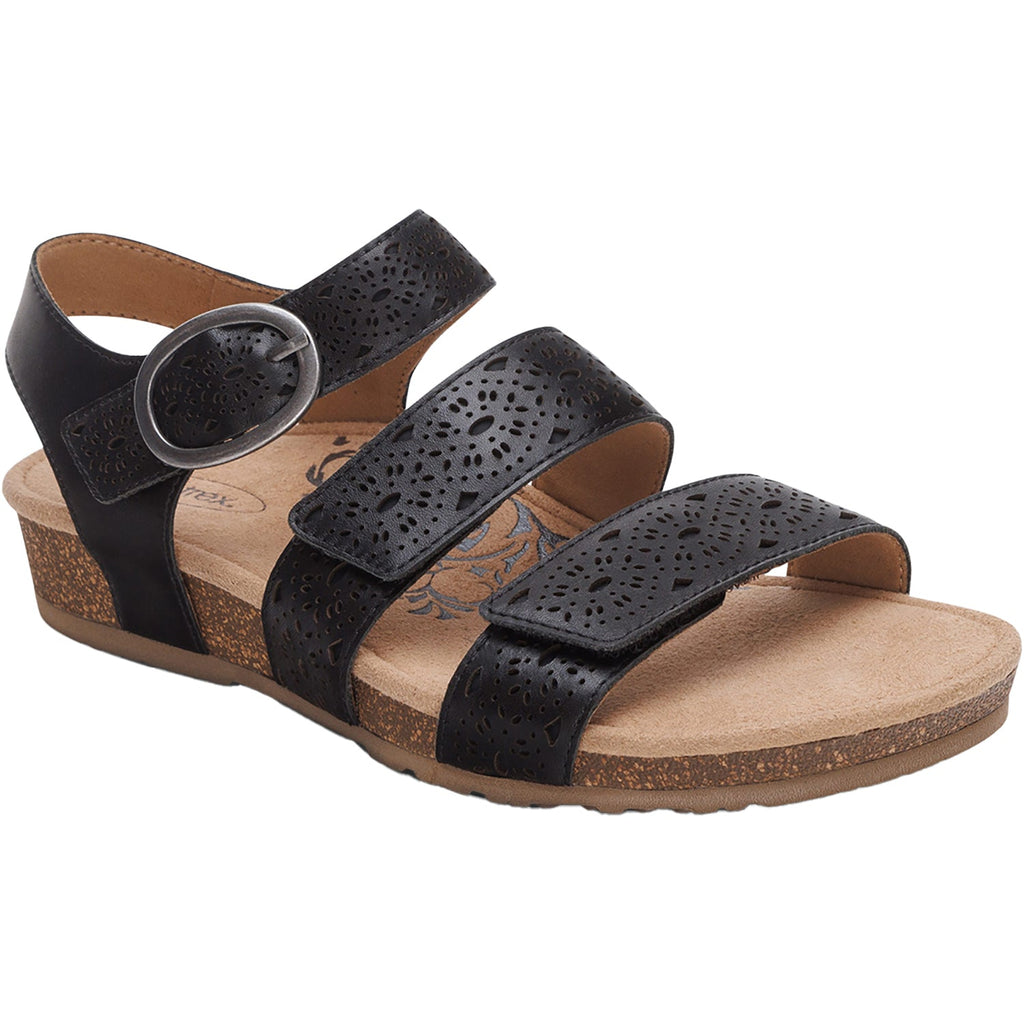 Aetrex Lilly Cutout Women's Sandals Black