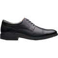 Clarks Eldredge Cap Slip Resistant Men's Dress Shoes Black Leather