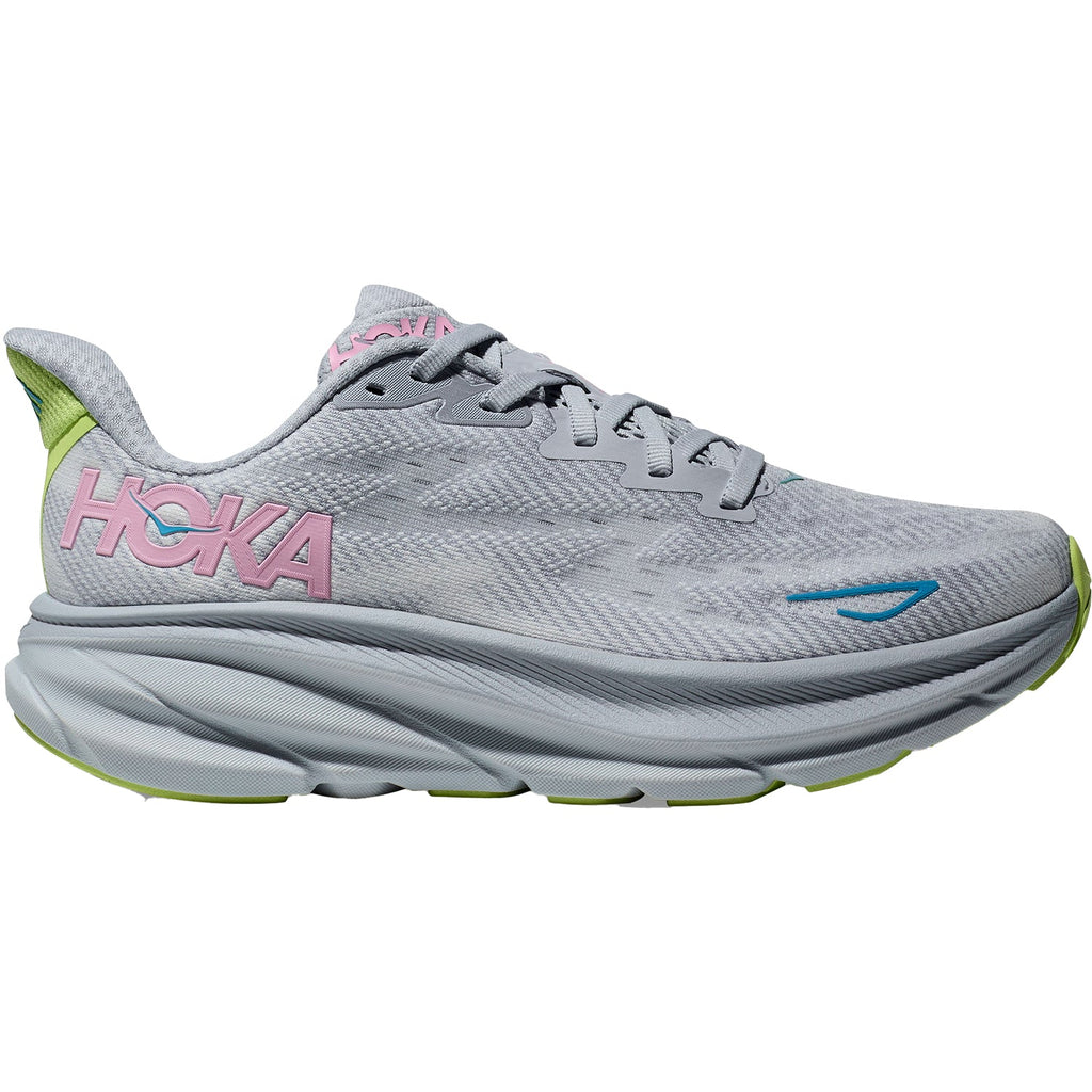 Hoka Clifton 9 (Neutral Support) Women's Road Running Shoes Gull/Sea Ice Mesh