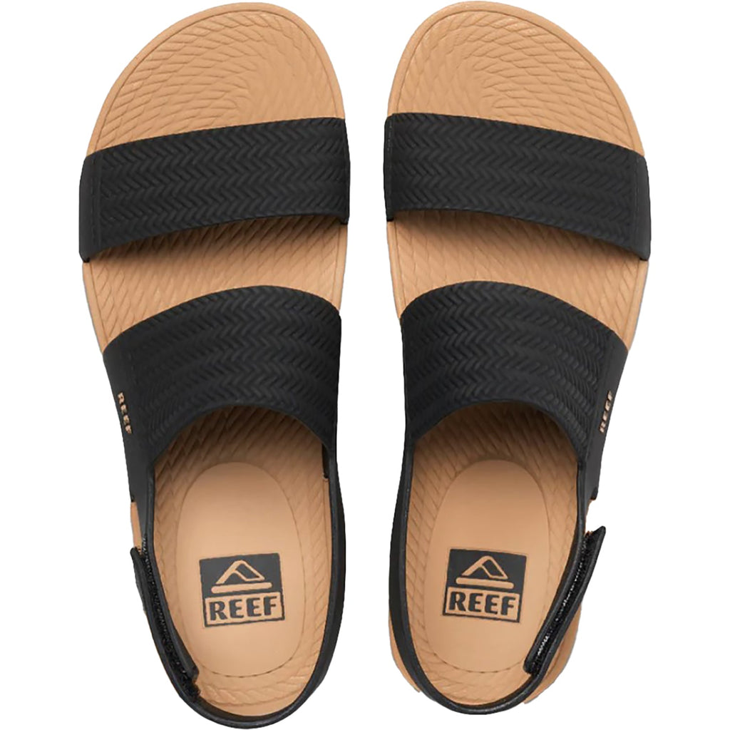 Reef Water Vista Women's Ankle Strap Sandals Black/Tan Synthetic