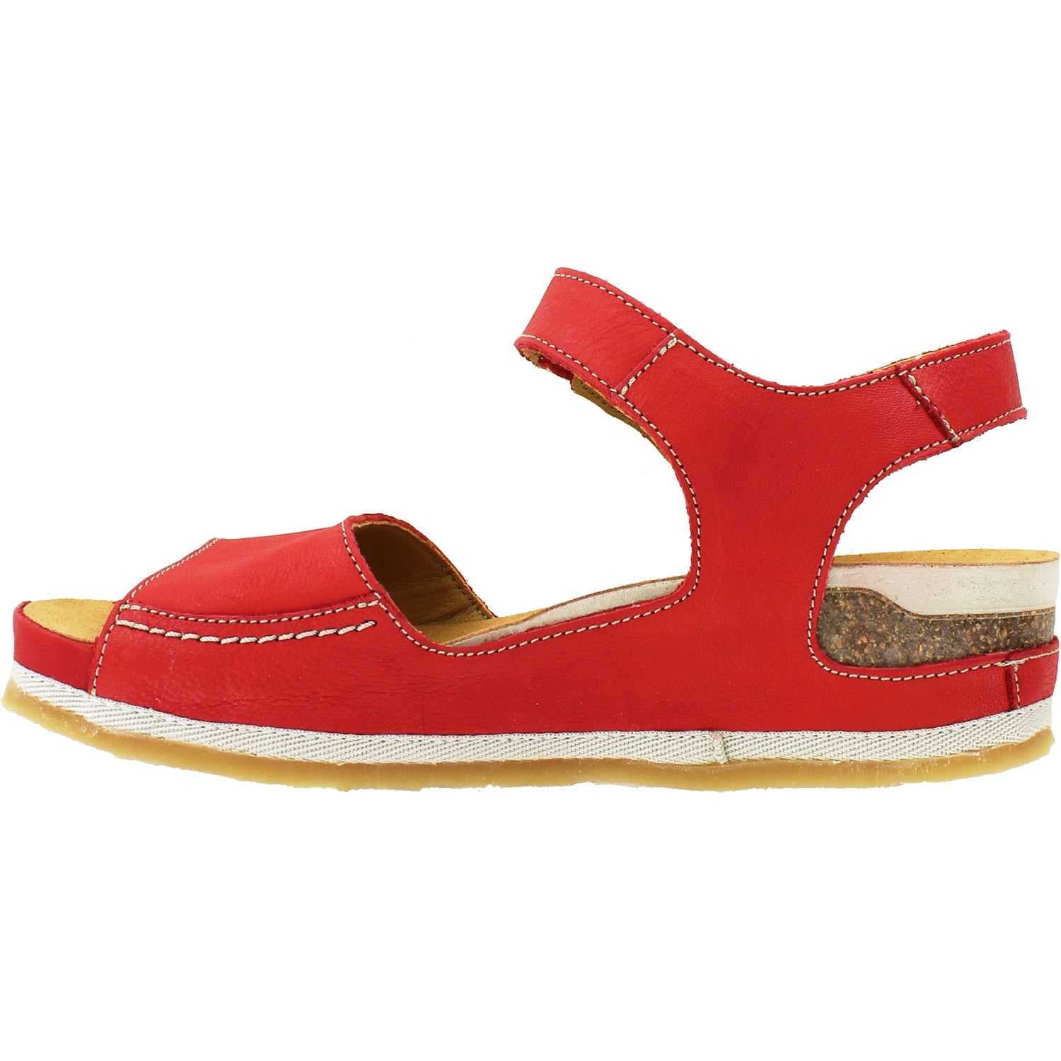 On Foot Cynara 203 Tucson Women's Platform Sandals Red Leather