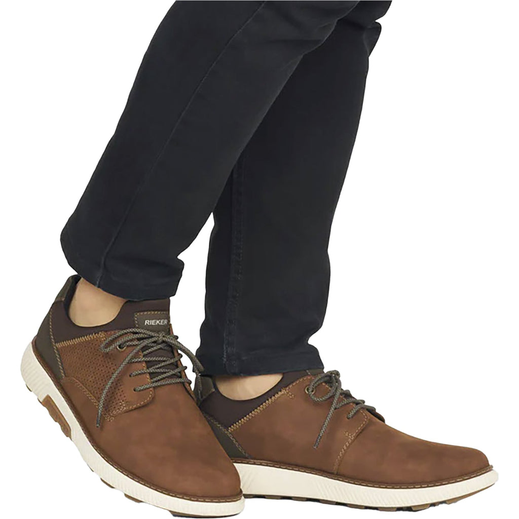 Rieker B3355-24 Men's Shoes Brown/Schoko/Braun Leather/Nubuck