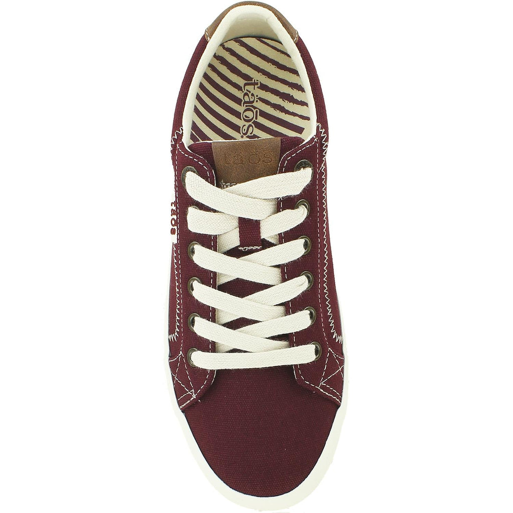 Taos Star Burst Women's Supportive Sneakers Burgundy Canvas