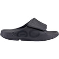 OOFOS OOahh Sport Flex Unisex Recovery Slide Sandals Black Synthetic