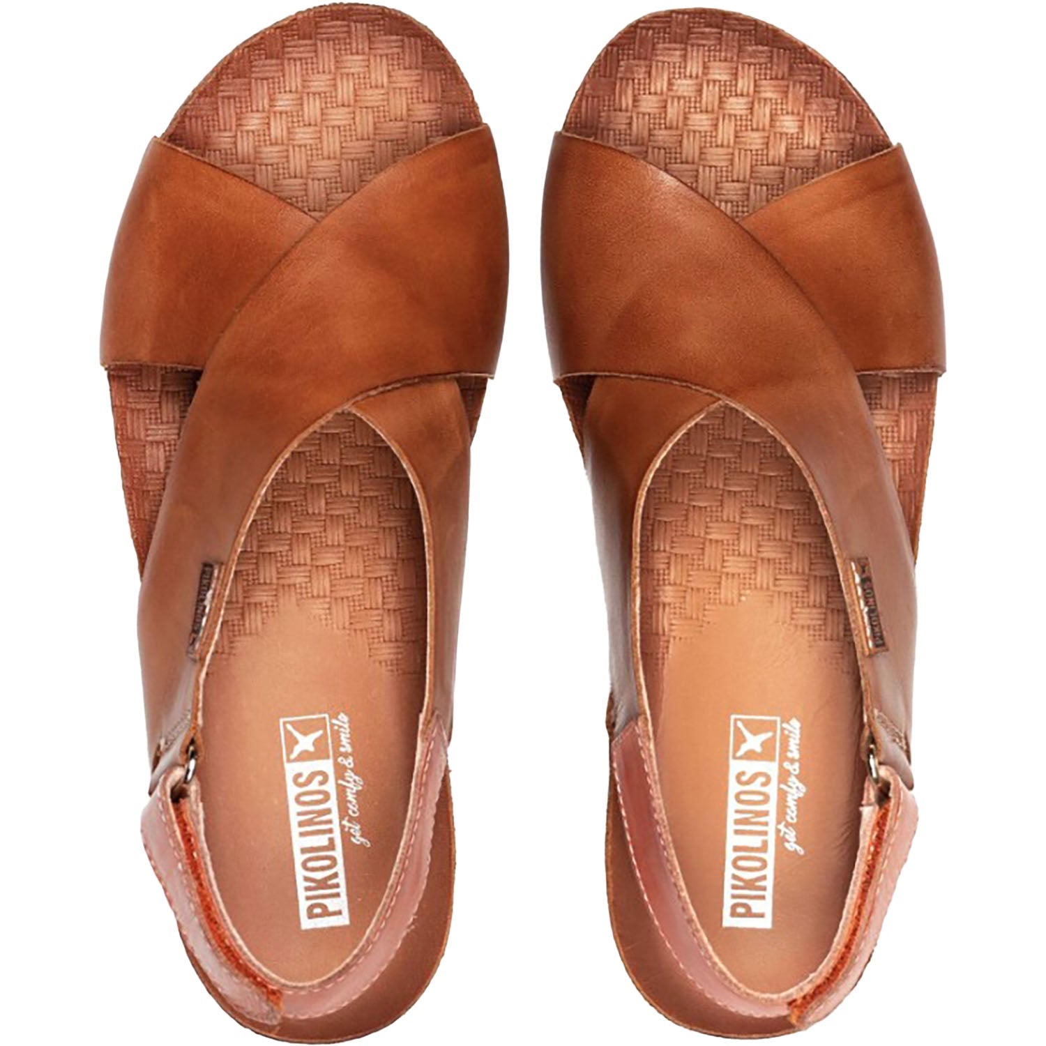 Pikolinos Mahon W9E-0912 Women's Wedge Sandals Brandy Leather
