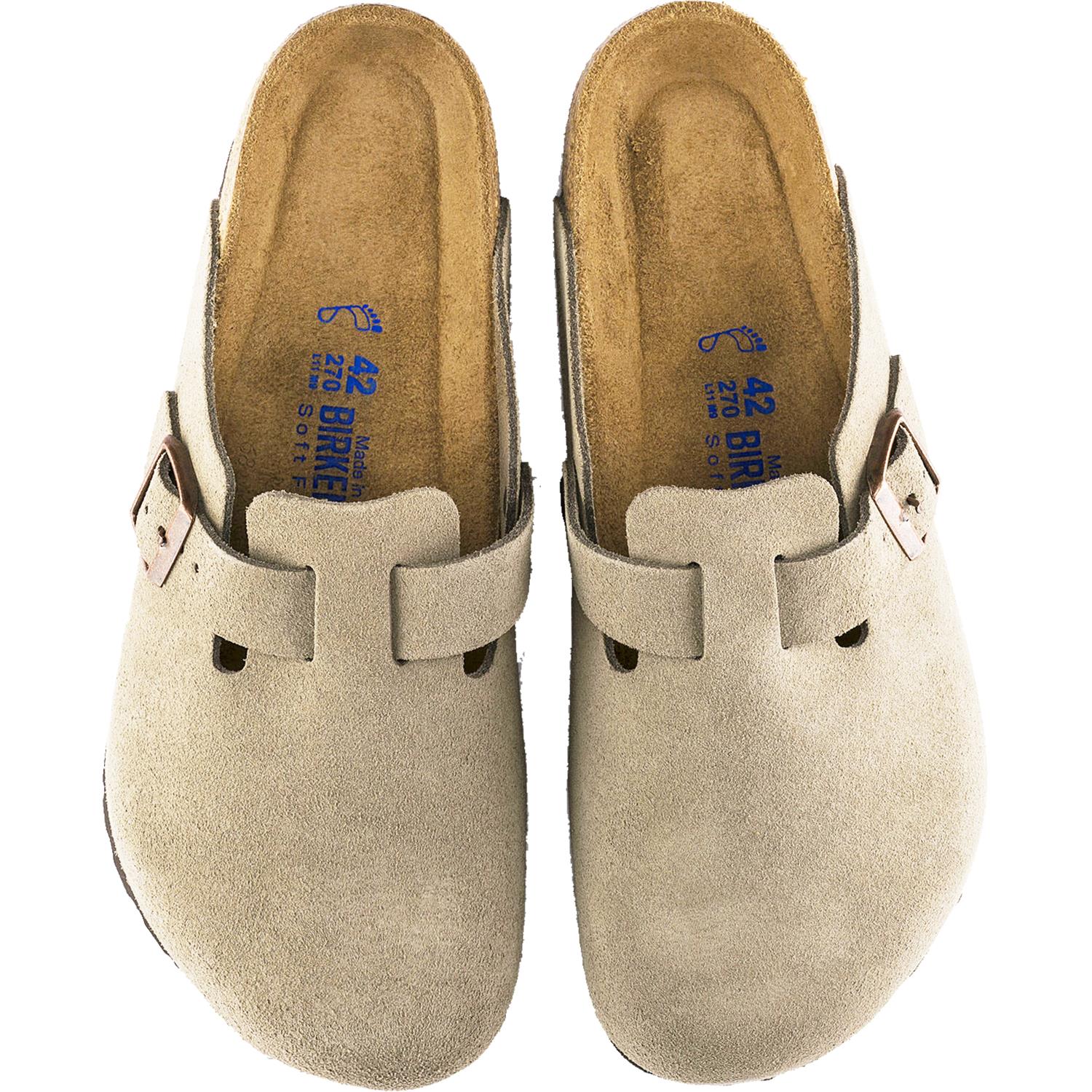 Birkenstock Boston Soft Footbed Unisex Clogs Taupe Suede