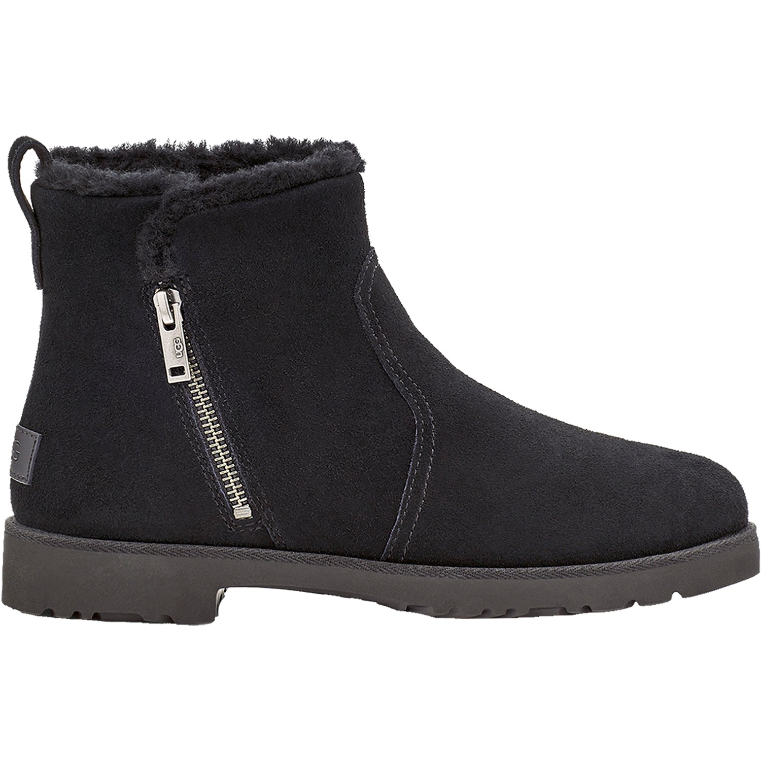 UGG Romely Zip Women's Ankle Boots Black Sheepskin