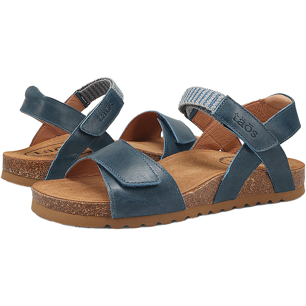 Taos Symbol Women's Sandals Petrol Blue Leather