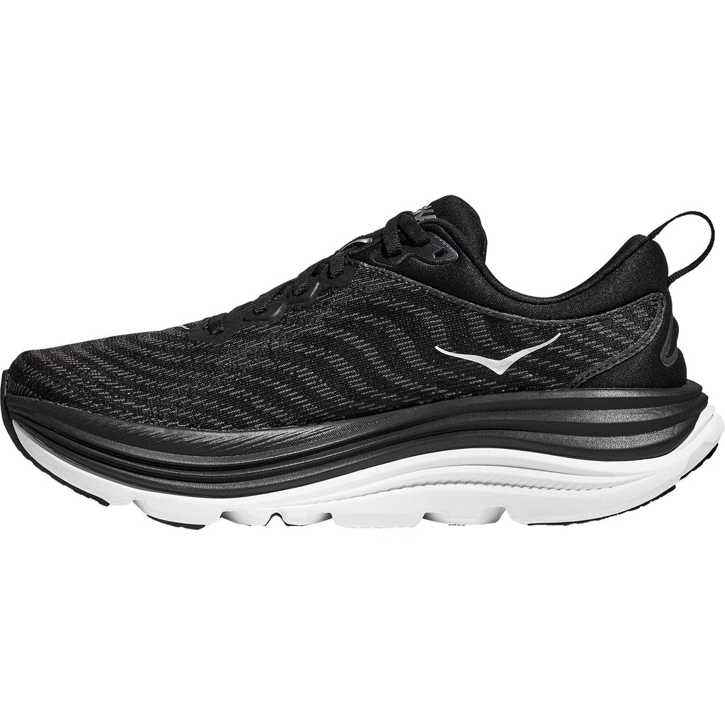 Hoka Gaviota 5 (Stability Support) Men's Everyday Running Shoes Black/White Mesh