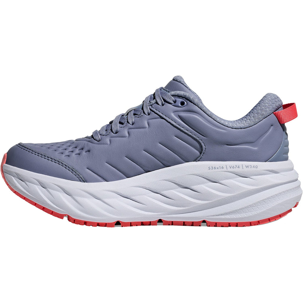 Hoka Bondi SR (Neutral Support) Women's Walking Shoes Moonlight/Pale Dusk Leather