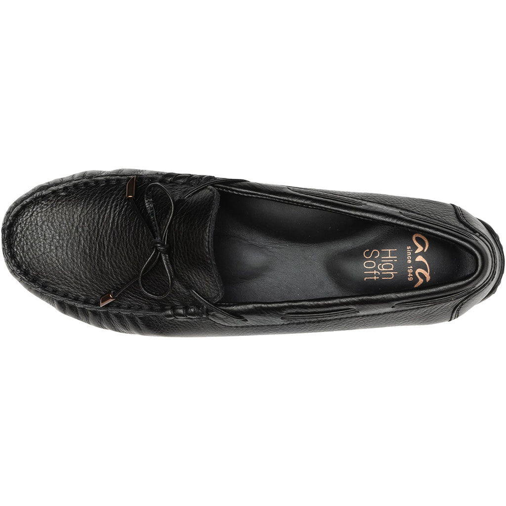 Ara Amarillo Women's Slip On Shoes Black Calf Leather