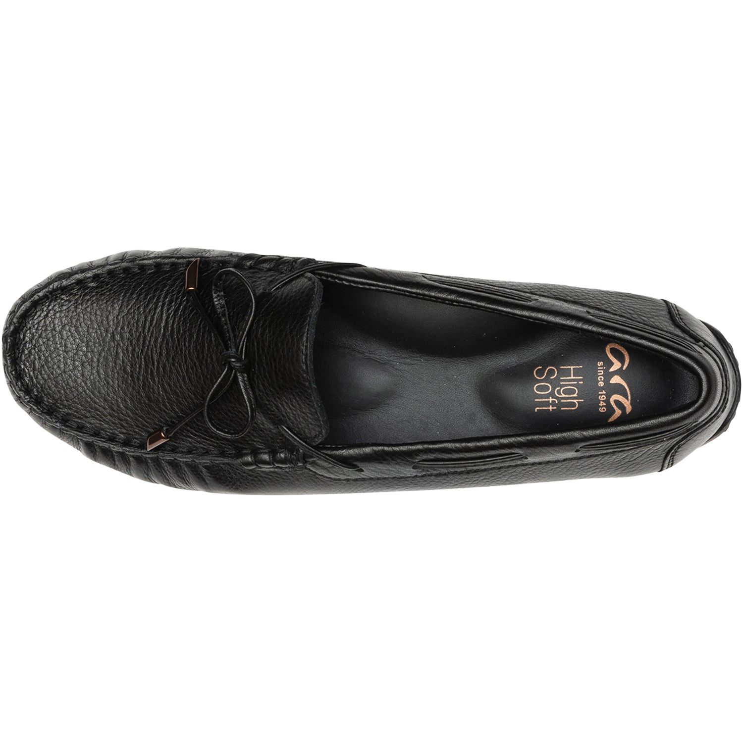 Ara Amarillo Women's Slip On Shoes Black Calf Leather