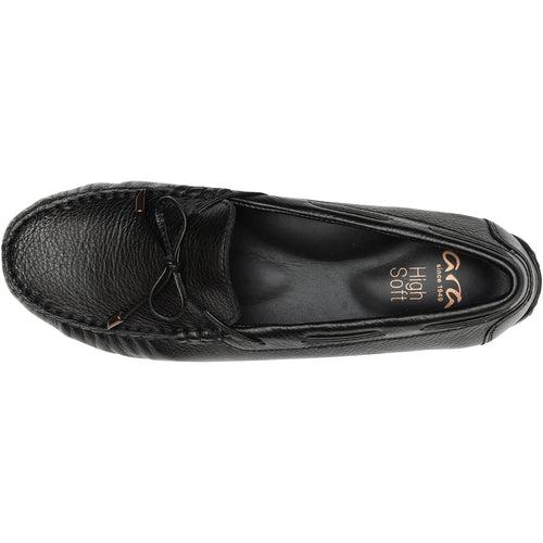 Ara Amarillo Women's Slip On Shoes Black Calf Leather