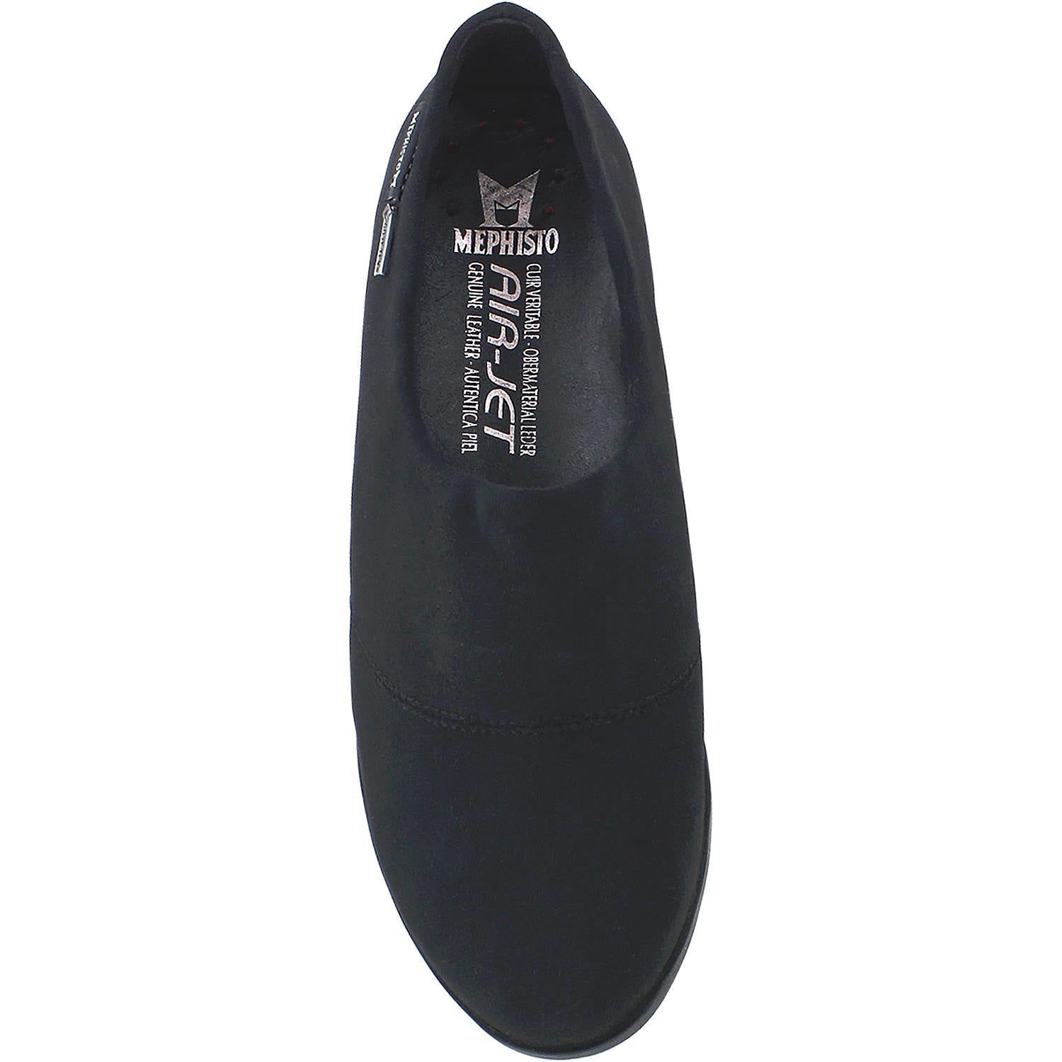 Mephisto Molly GT Women's Waterproof Slip Ons Black Stretch Fabric