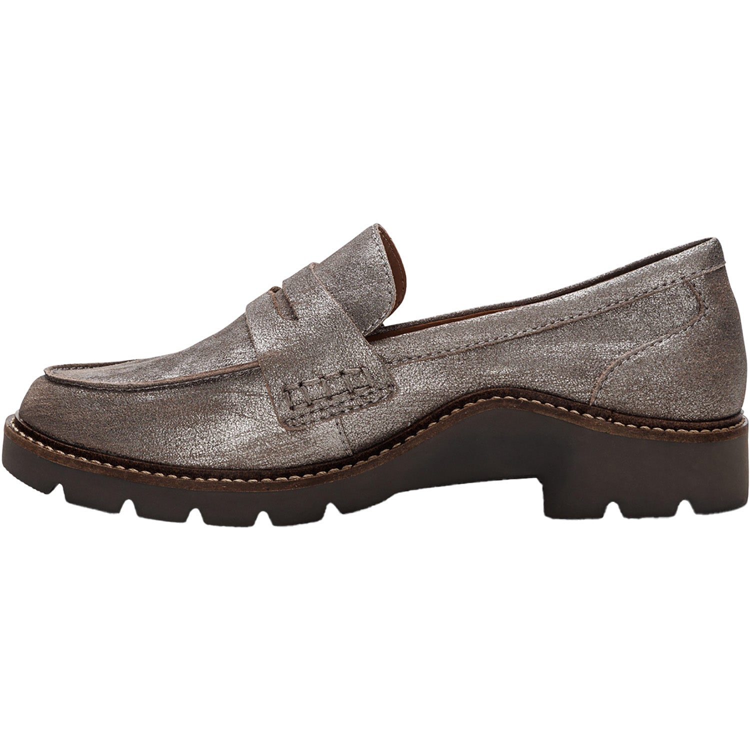 Aetrex Collette Women's Slip Ons Brushed Silver