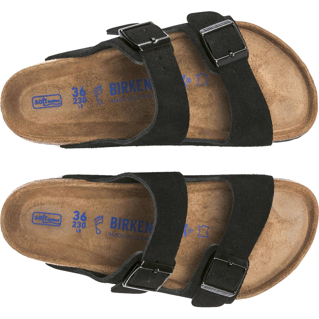 Birkenstock Arizona Soft Footbed Women's Sandals Black Suede