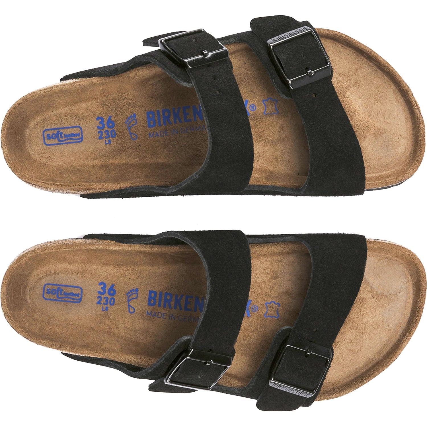 Birkenstock Arizona Soft Footbed Women's Sandals Black Suede