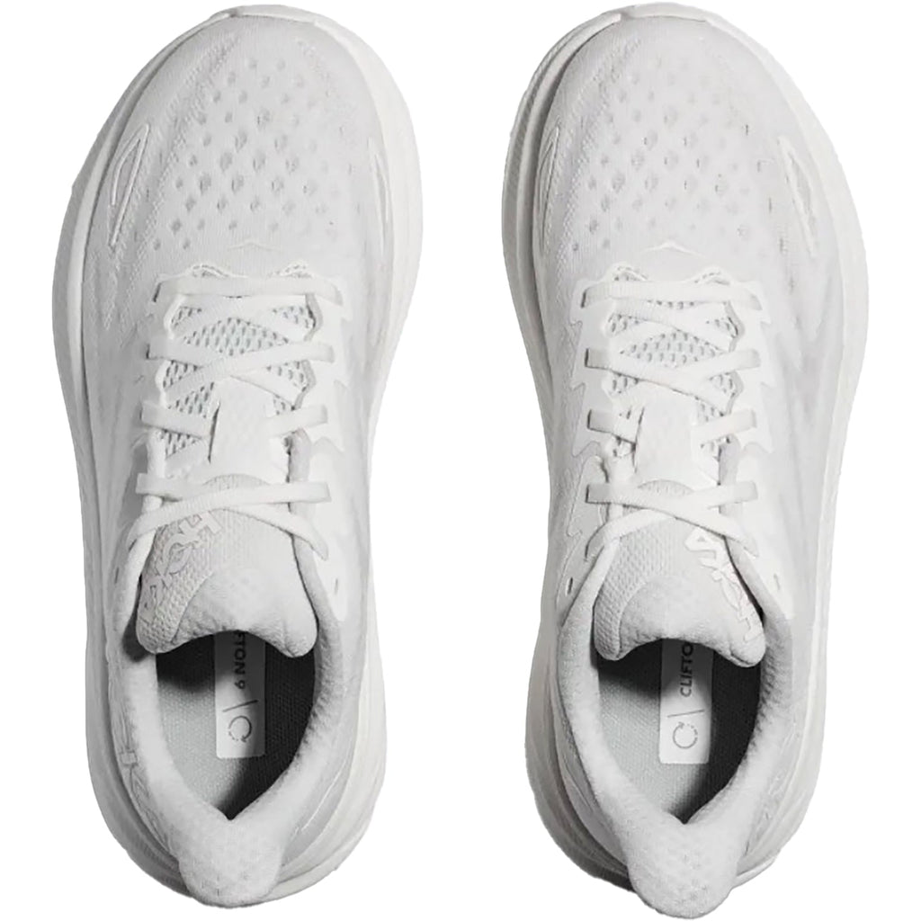Hoka Clifton 9 (Neutral Support) Women's Road Running Shoes White/White Mesh
