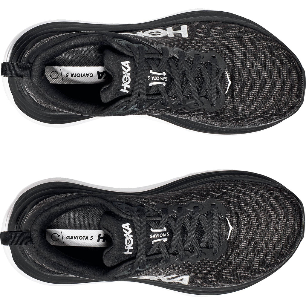 Hoka Gaviota 5 (Stability Support) Women's Running Shoes Black/White Mesh