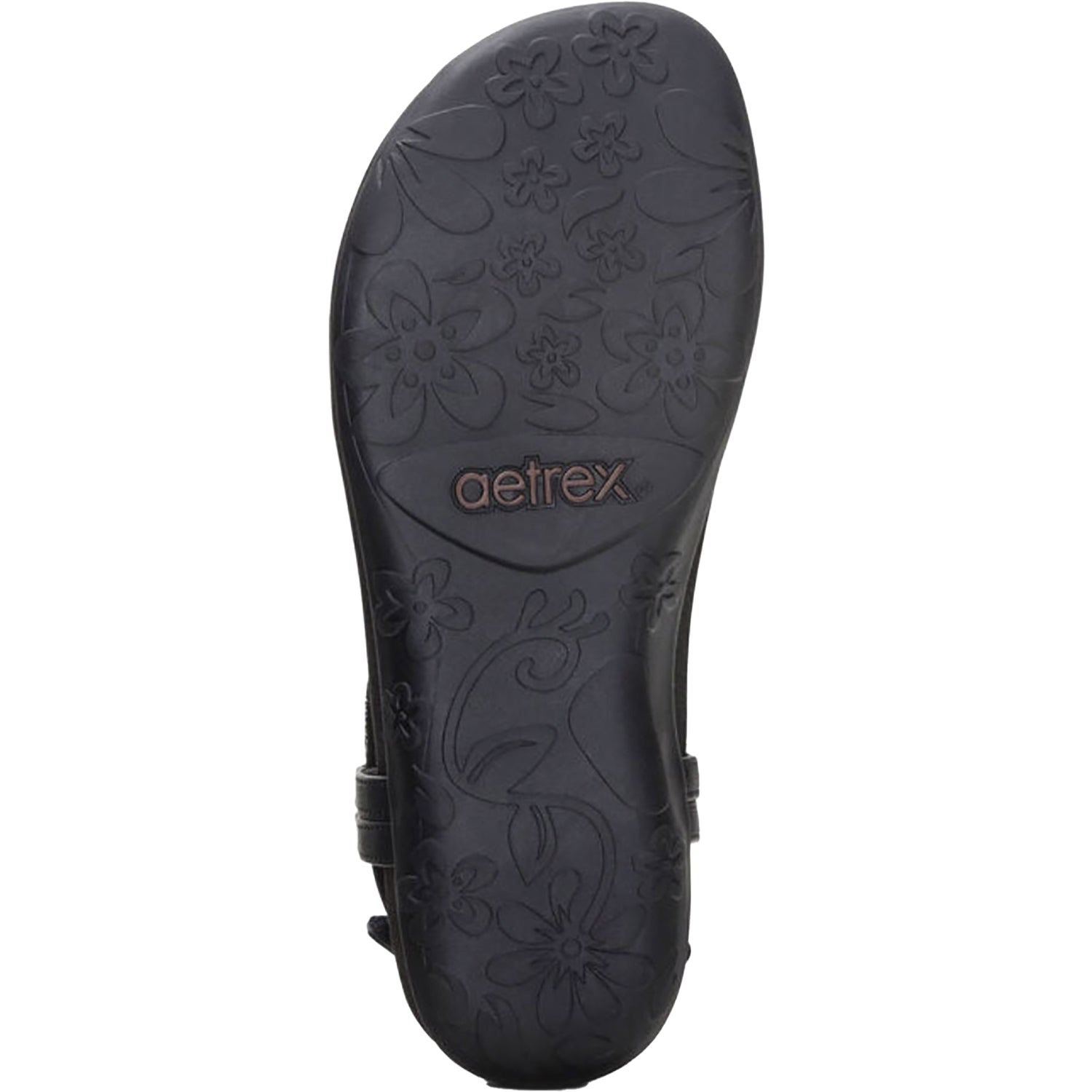 Aetrex Marni Women's Thong Sandals Black With Embellishments Synthetic