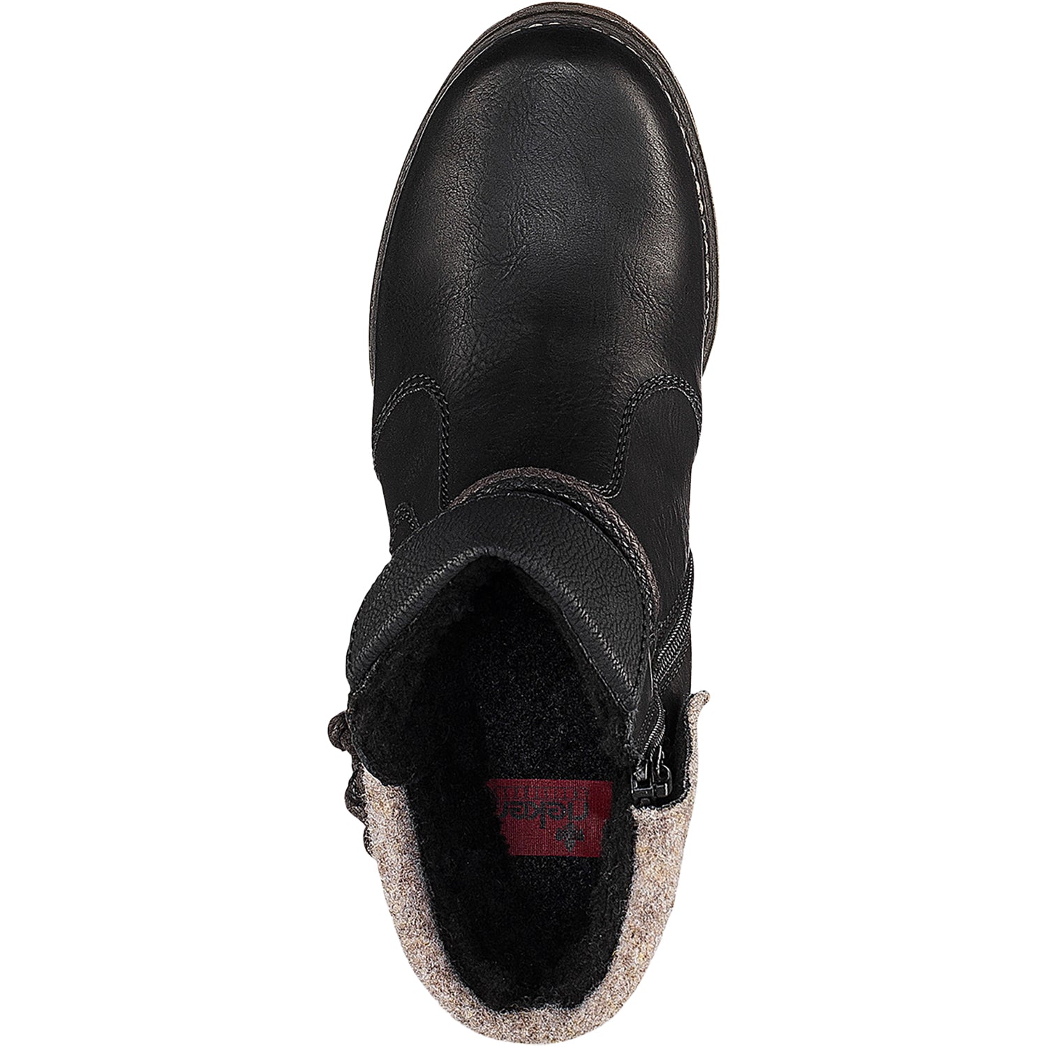 Rieker 79693-00 Women's Boots Schwarz/Schwarz/Wood Synthetic