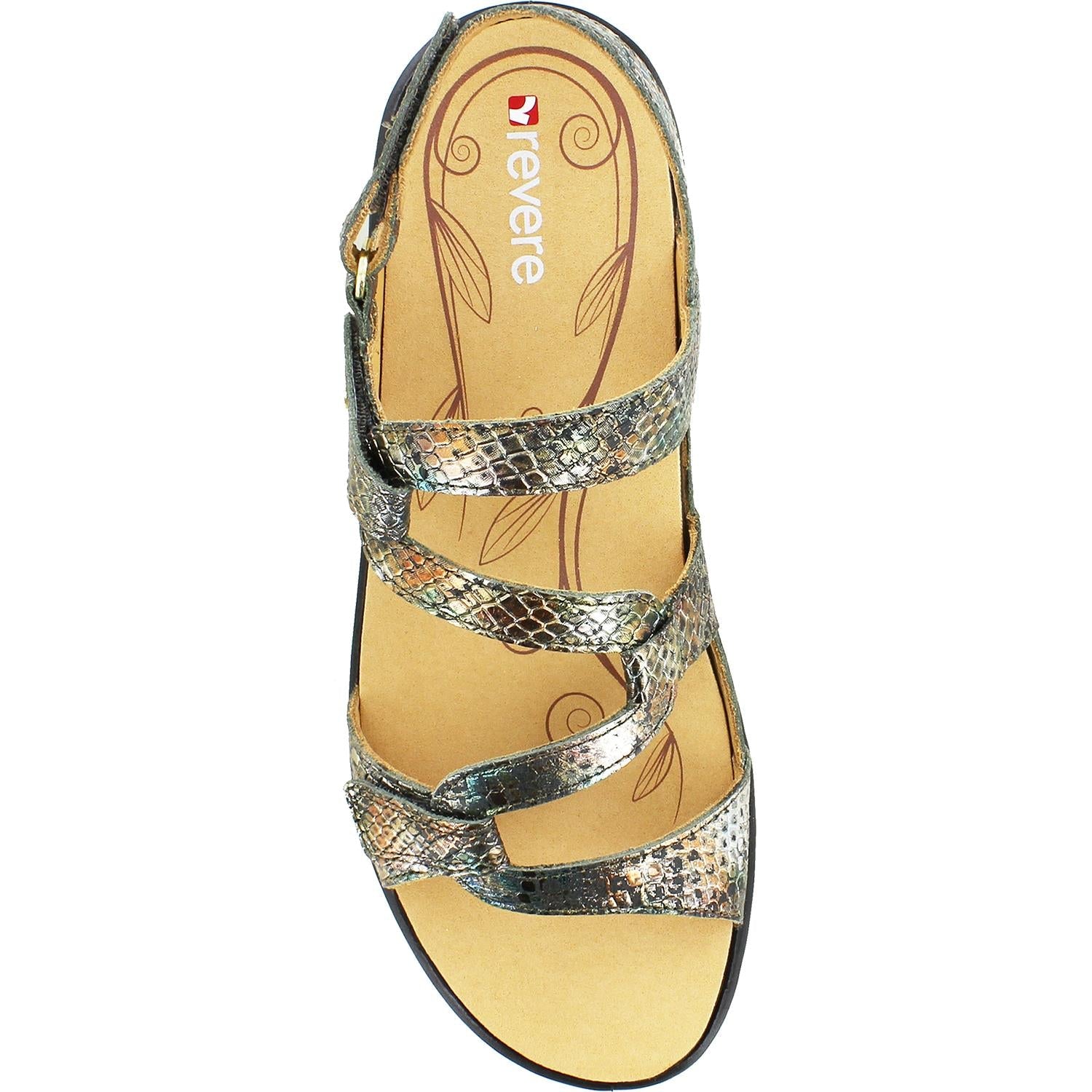 Women's Revere Emerald Peacock Python Leather