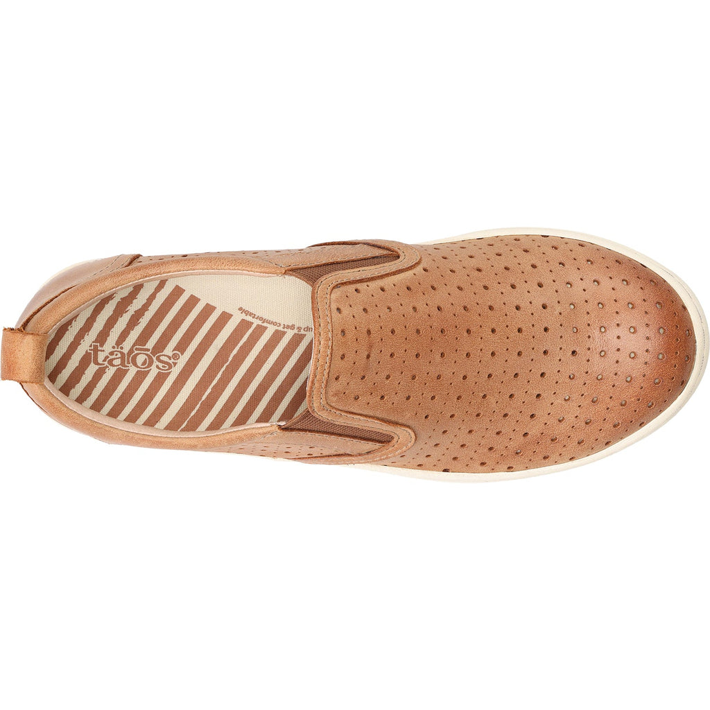 Taos Court Women's Slip On Sneakers Caramel Leather
