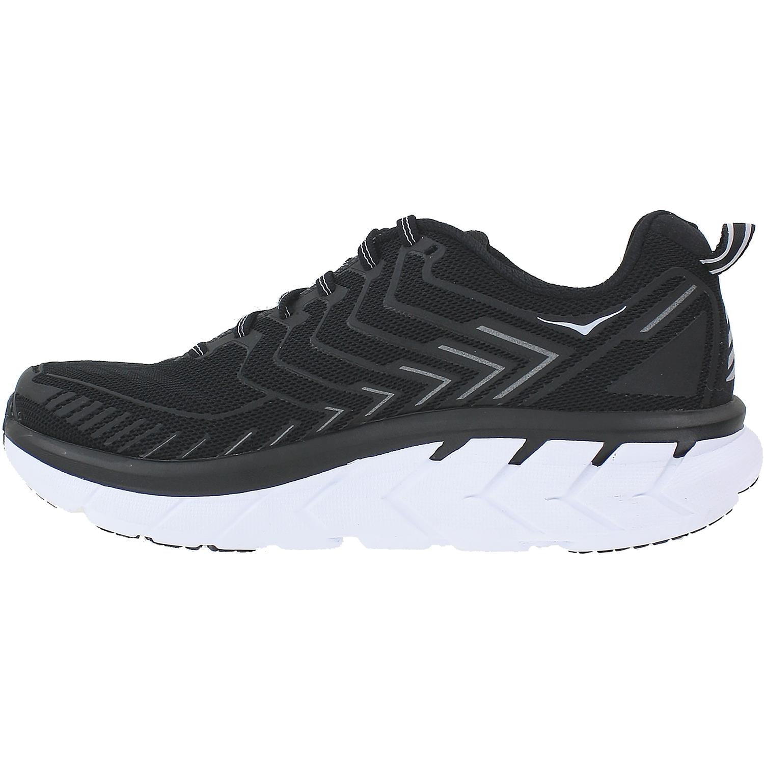 Hoka Clifton 4 Women's Running Shoes Black/White Mesh
