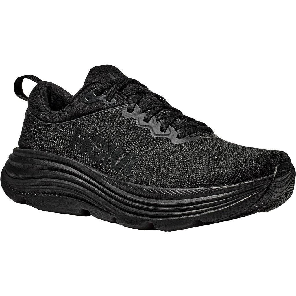 Hoka Gaviota 5 (Stability Support) Men's Everyday Running Shoes Black/Black Mesh