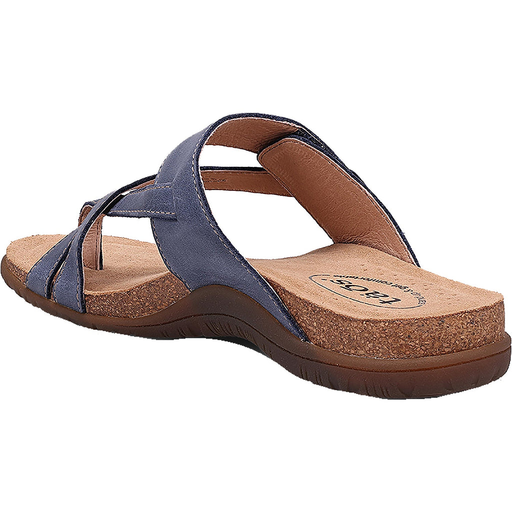 Taos Perfect Women's Thong Sandals Dark Blue Leather