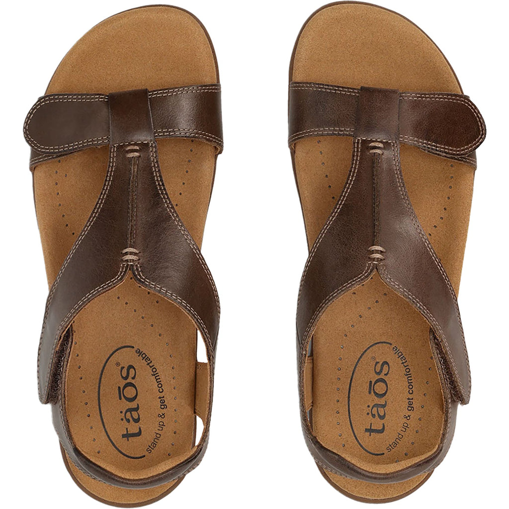 Taos The Show Women's Sandals Mocha Leather