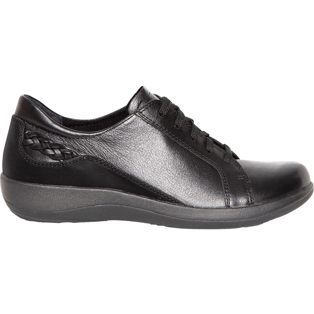 Aetrex Dana Women's Lace Up Shoes Oxfords Black Leather