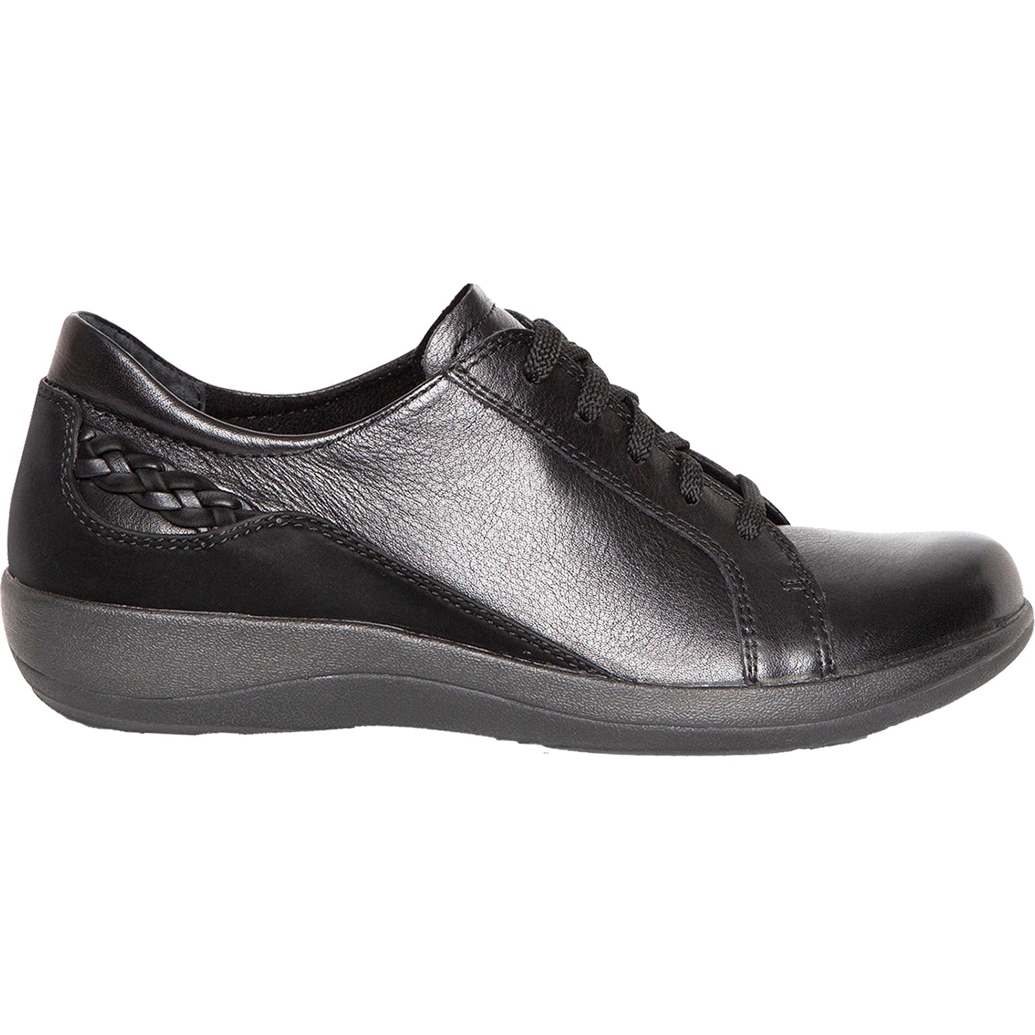 Aetrex Dana Women's Lace Up Shoes Oxfords Black Leather