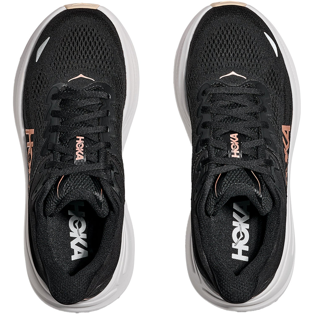 Hoka Bondi 9 (Neutral Support) Women's Athletic Shoes Black/Rose Gold