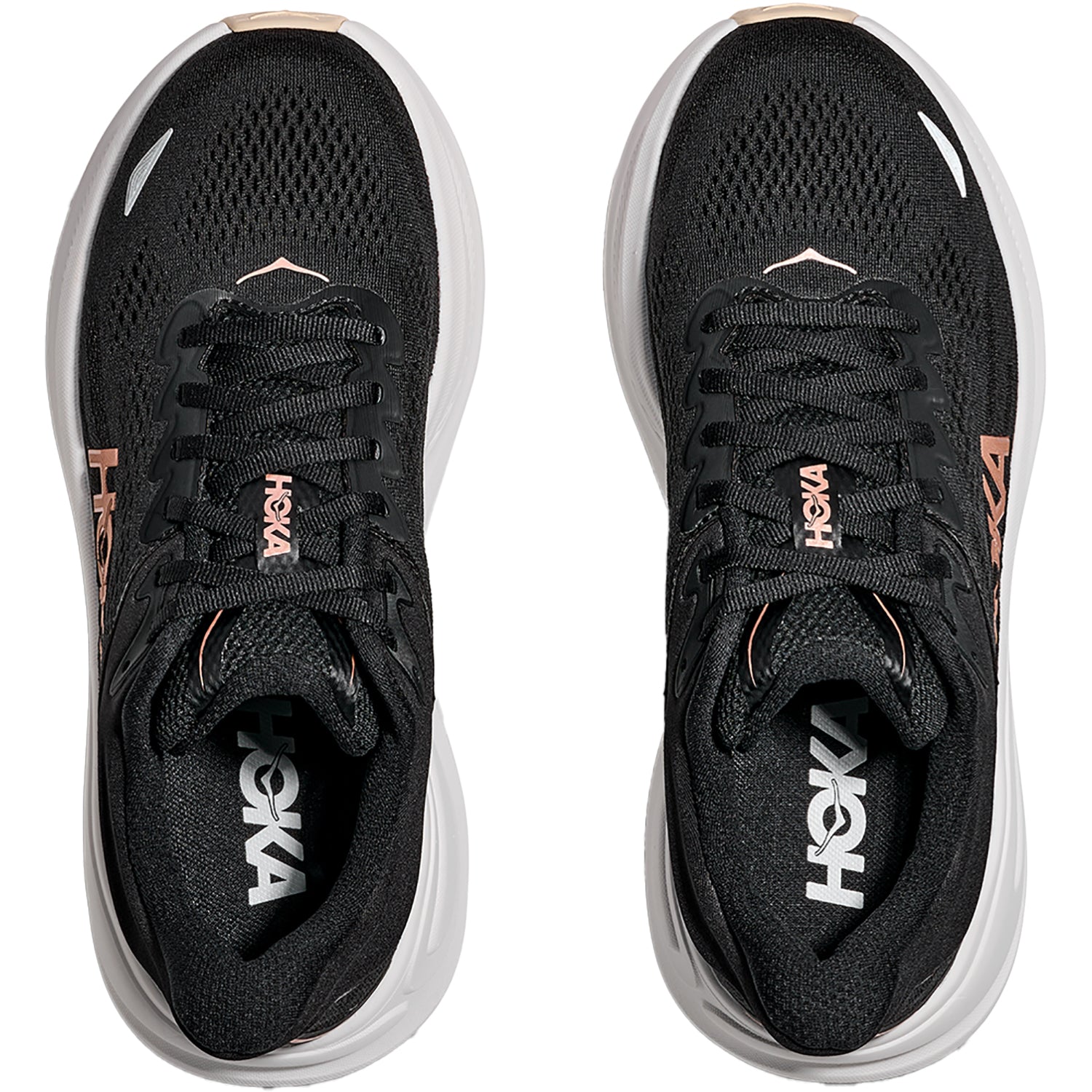 Hoka Bondi 9 (Neutral Support) Women's Athletic Shoes Black/Rose Gold