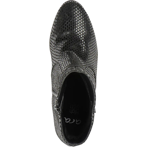 Ara Osmanthus Women's Mid Boots Black Snake Print