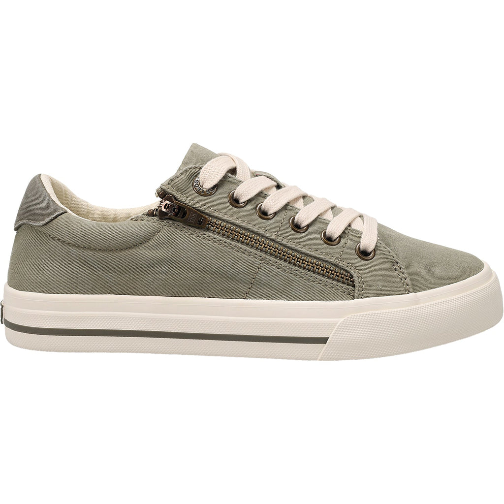 Taos Z Soul Women's Sneakers Sage/Olive Distressed Canvas