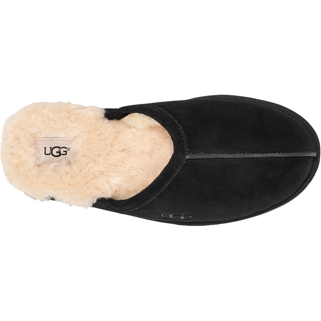 UGG Scuff Men's Black Sheepskin Slippers Black Suede