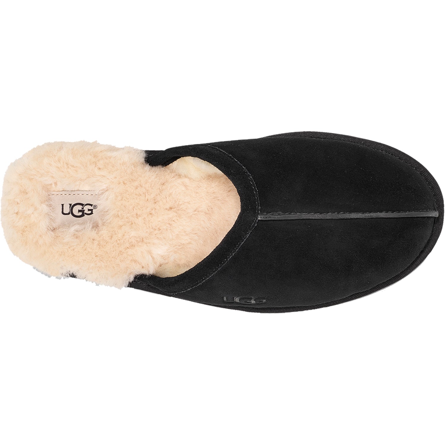 UGG Scuff Men's Black Sheepskin Slippers Black Suede