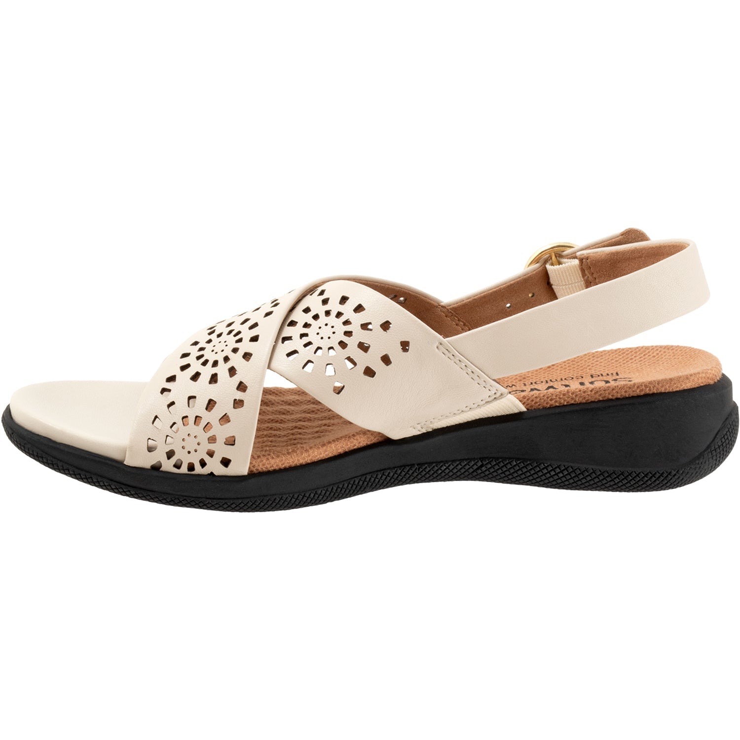 Soft Walk Tillman Sling Perf Women's Sandals Bone Leather