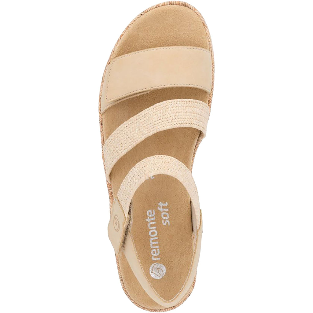 Remonte R6861-20 Women's Sandals Tan Woven Stretch