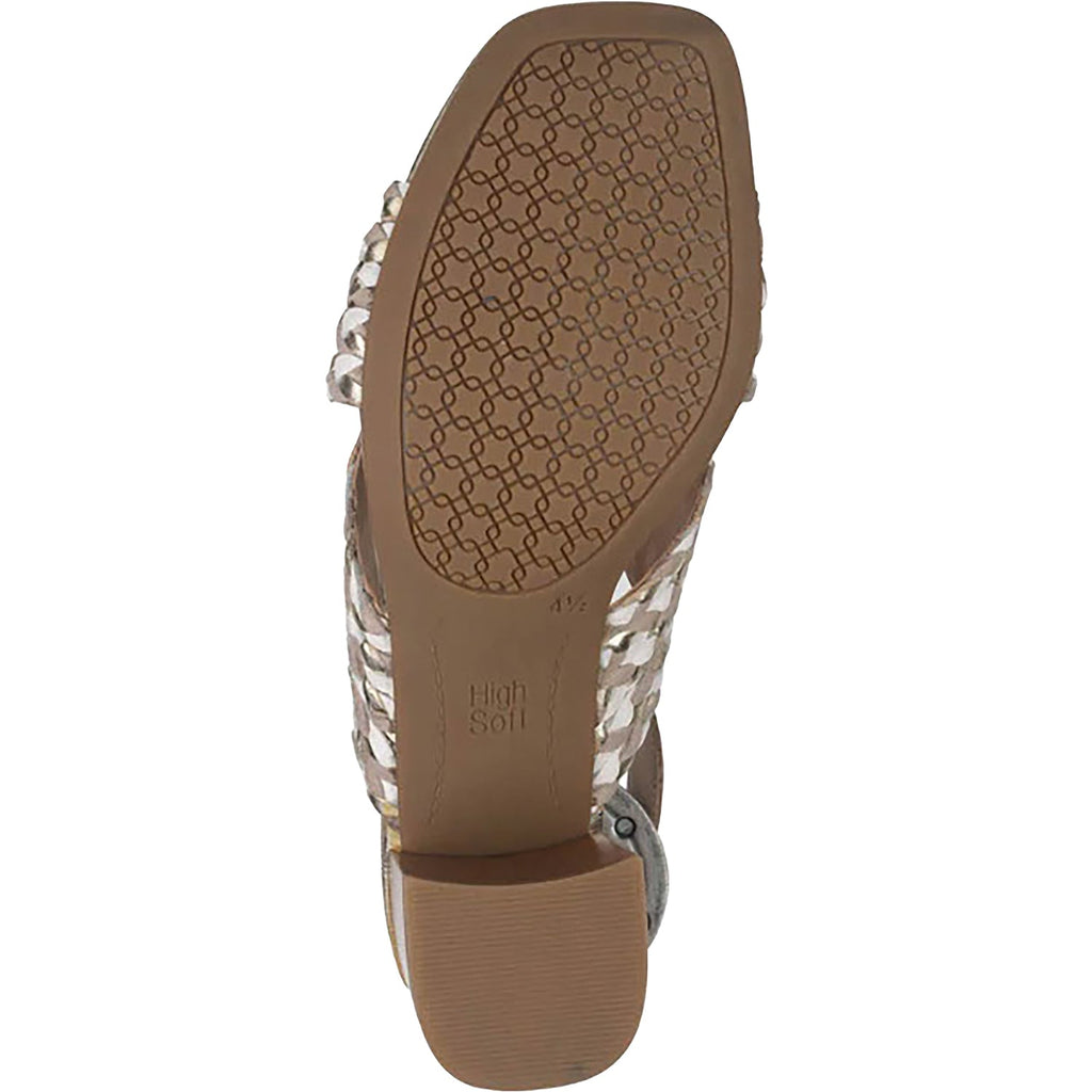 Ara Benson Women's Dress Sandals Cream Metallic Multi Leather