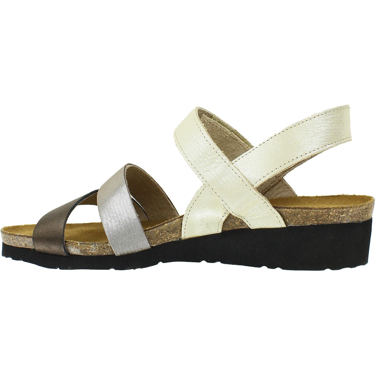 Naot Kayla Women's 3 Strap Sandals Gold/Silver/Grecian Gold Leather