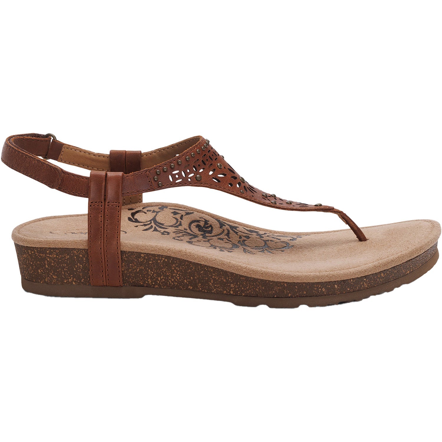 Aetrex Evelyn Women's Sandals Thong Sandals Walnut Leather