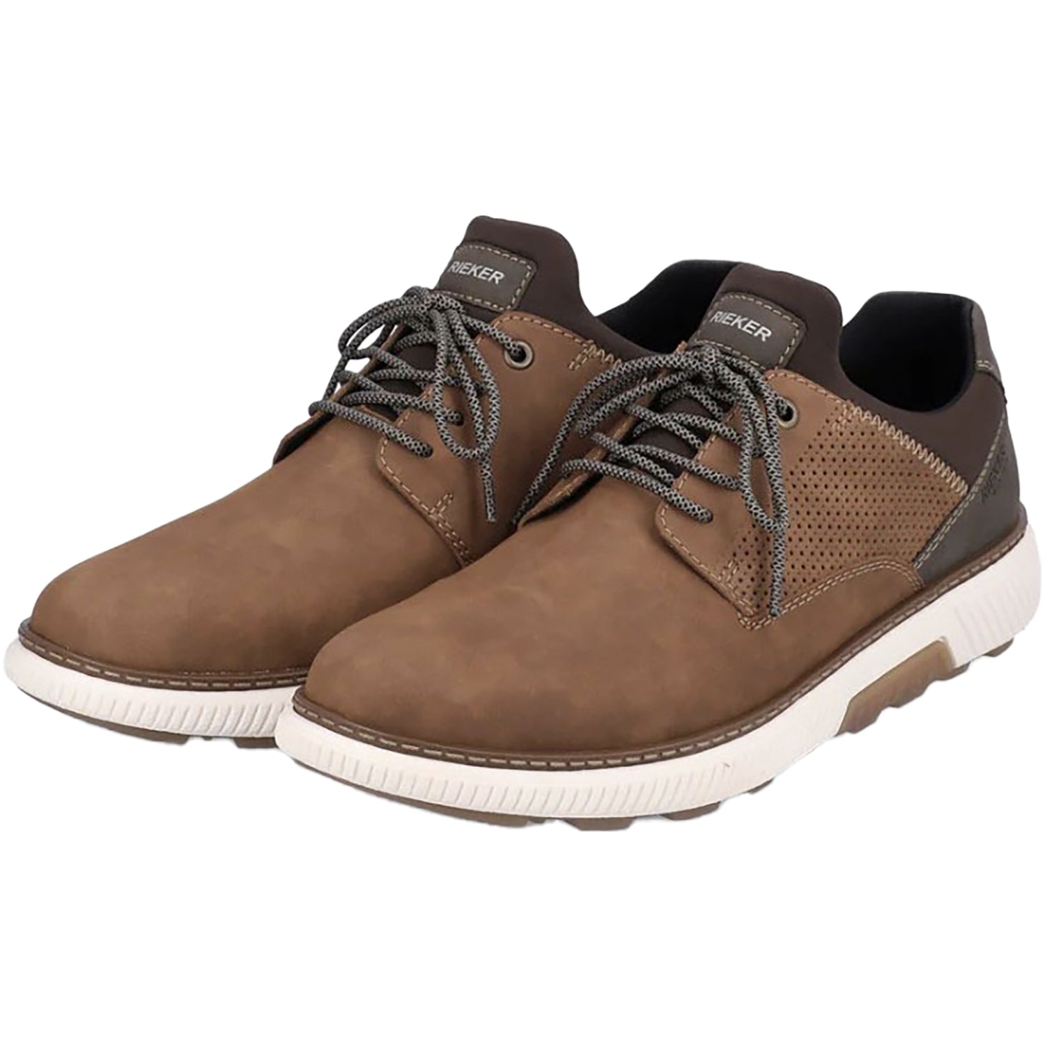 Rieker B3355-24 Men's Shoes Brown/Schoko/Braun Leather/Nubuck