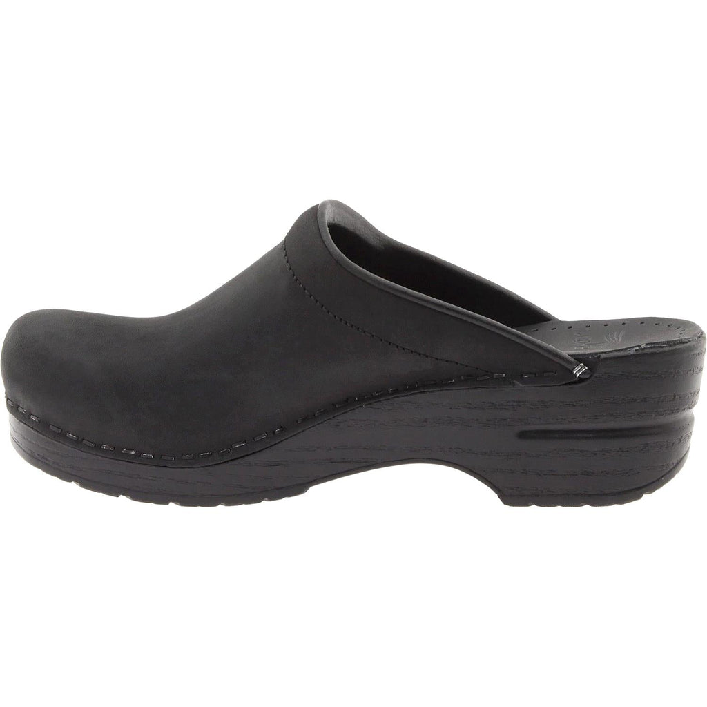 Dansko Sonja Women's Open Back Clogs Black Oiled Nubuck