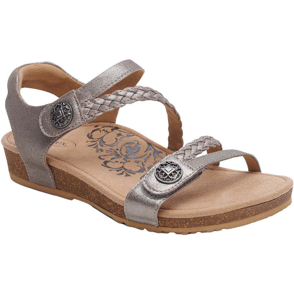 Aetrex Jillian Women's Sandals Brushed Silver
