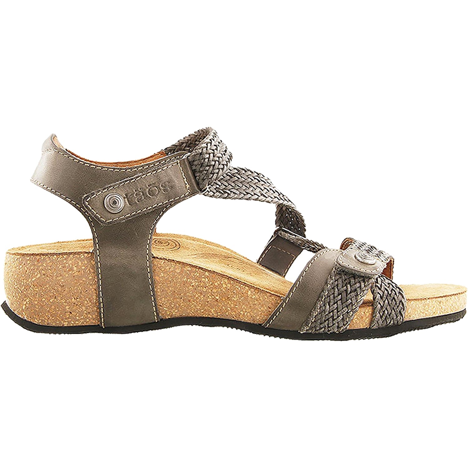 Taos Trulie Women's Backstrap Sandals Dark Grey Leather