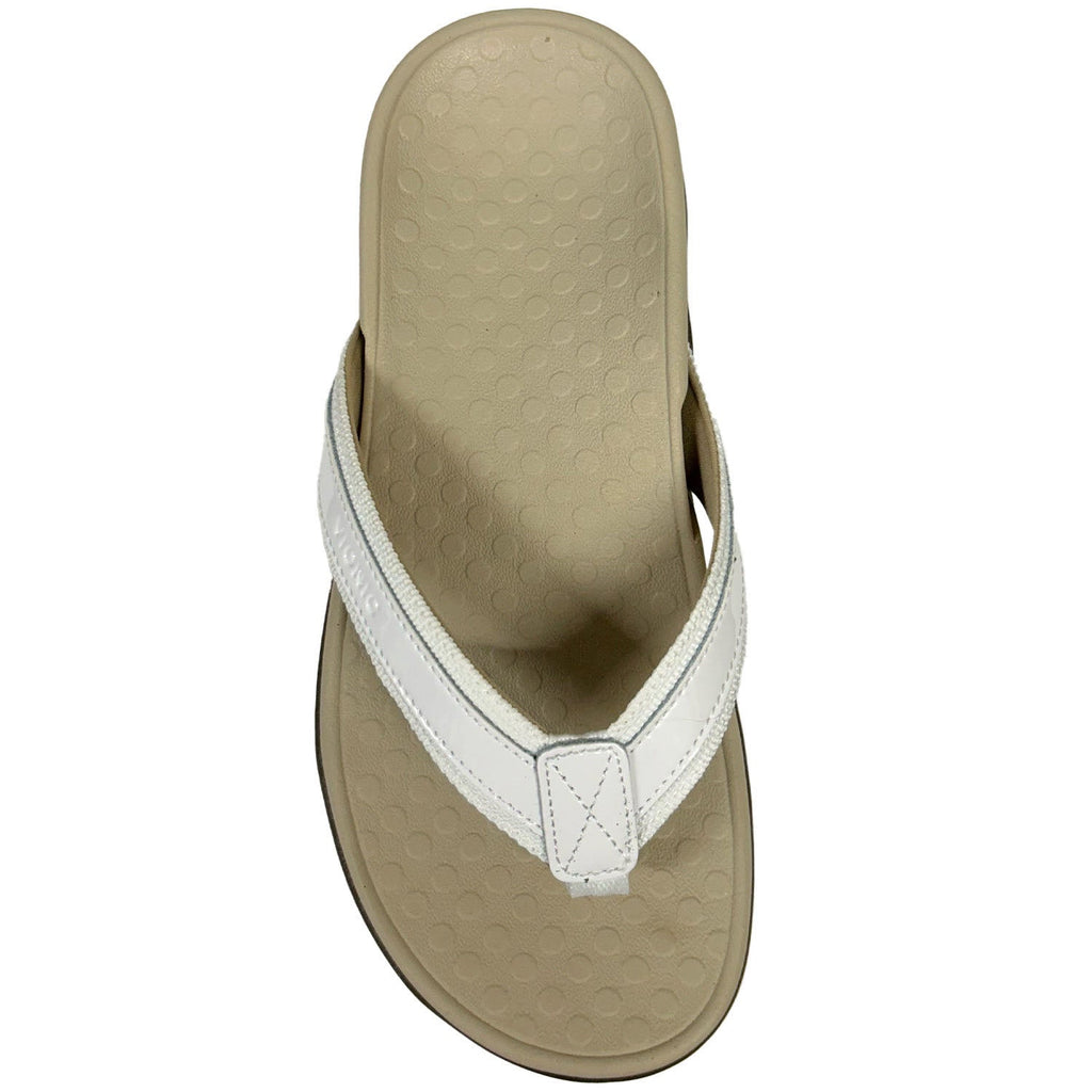 Vionic Tide II Women's Toe Post Sandals White Leather